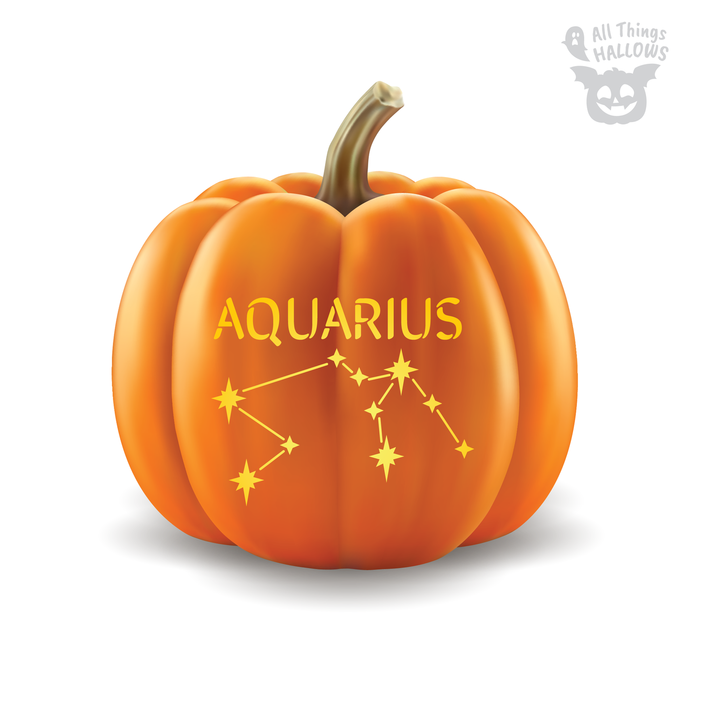 Zodiac Constellations Pumpkin Stencil