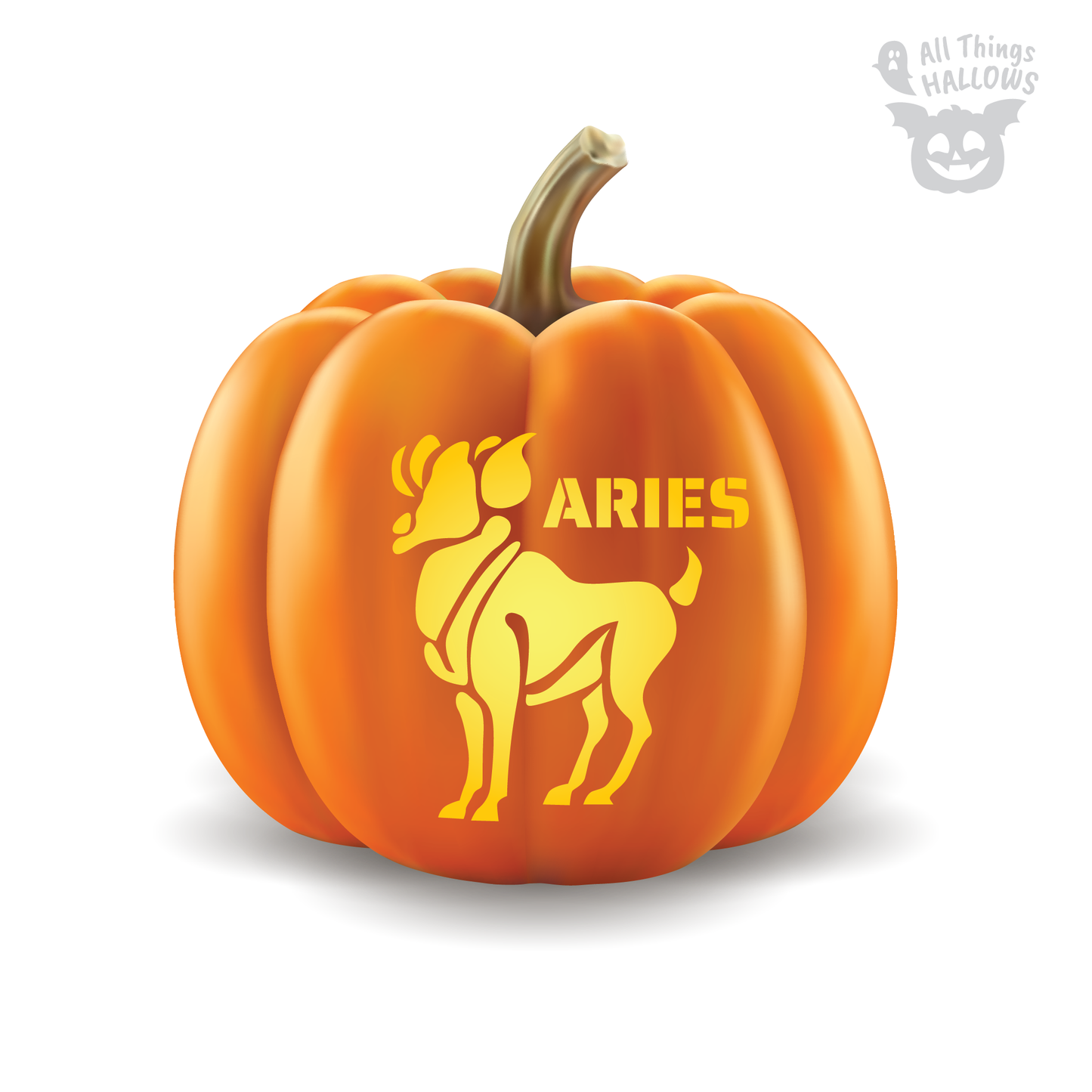 Aries Pumpkin Stencil