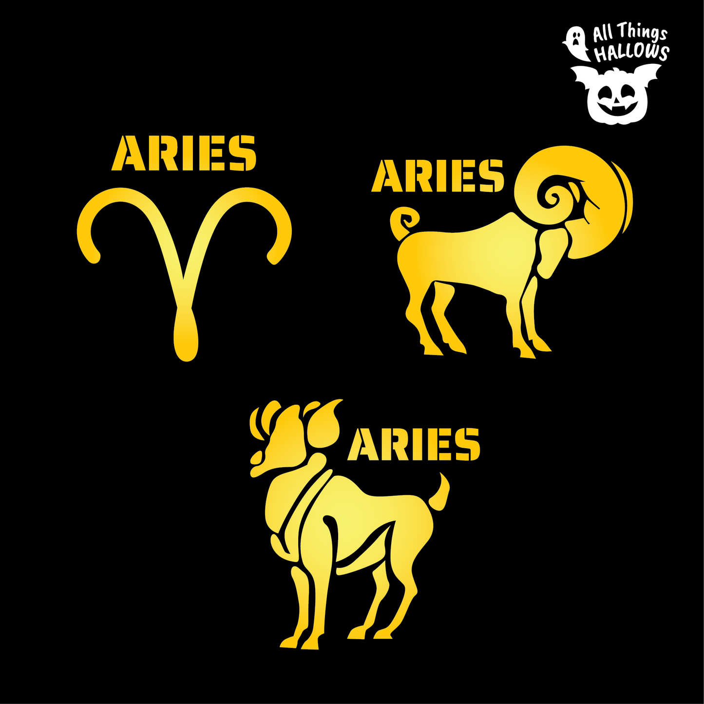 Aries Pumpkin Stencil