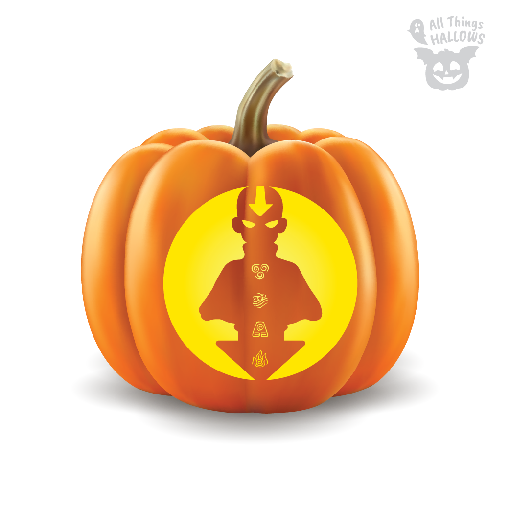 Avatar Aang Pumpkin Stencil