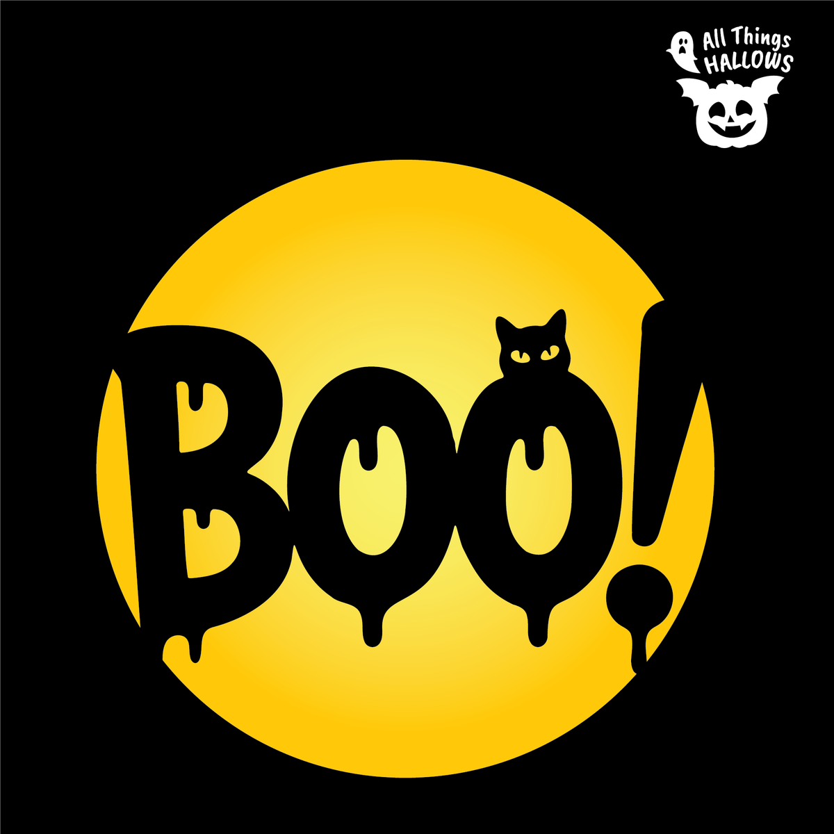 Boo Pumpkin Stencil
