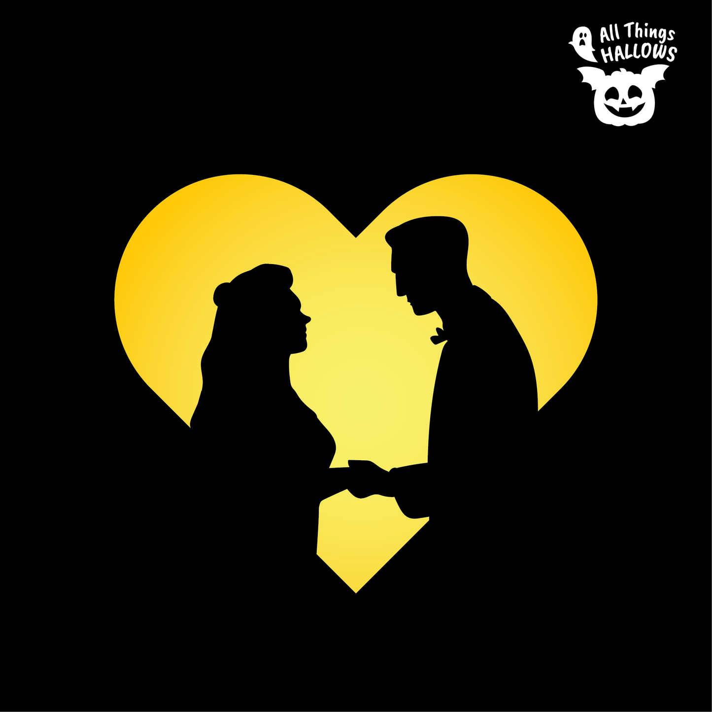 Bride and Groom Pumpkin Stencil
