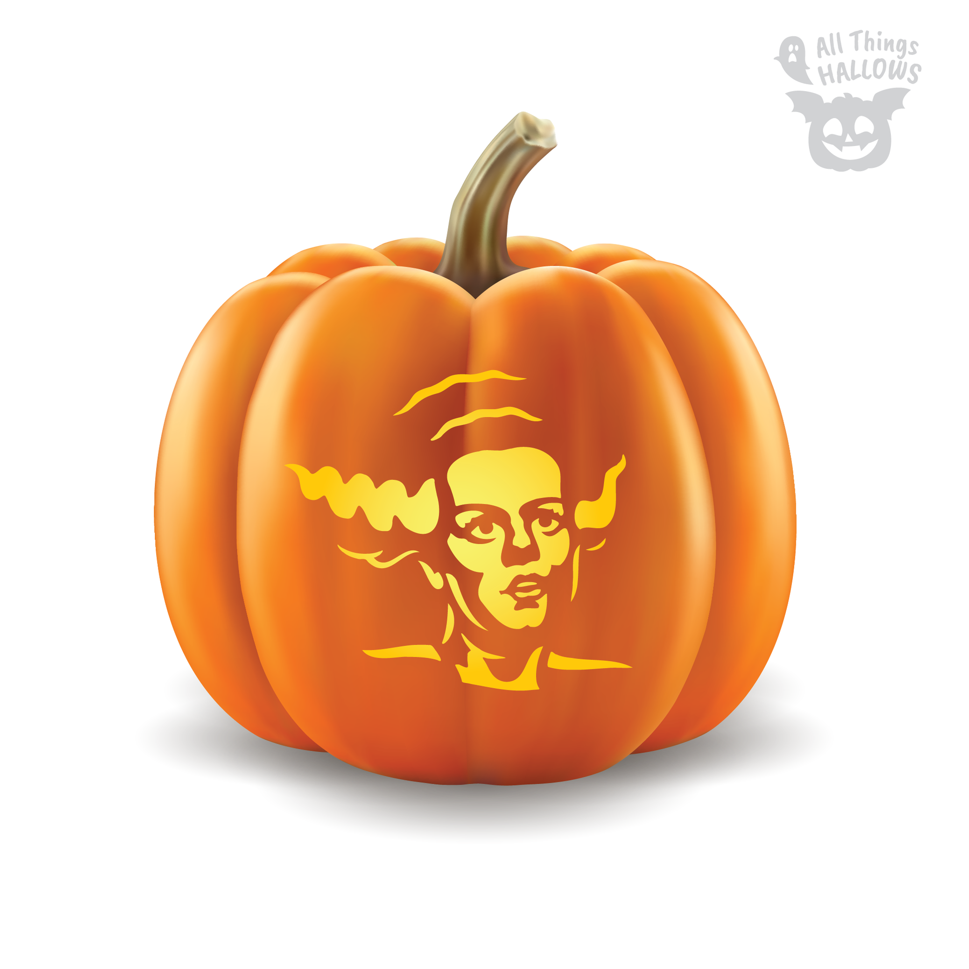 Bride of Frankenstein Pumpkin Stencil
