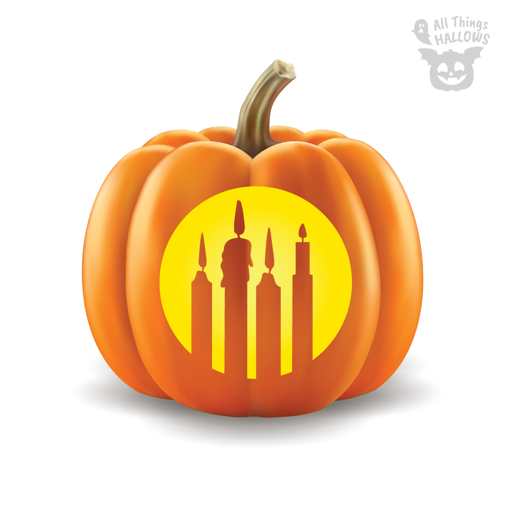 Candle Pumpkin Stencil