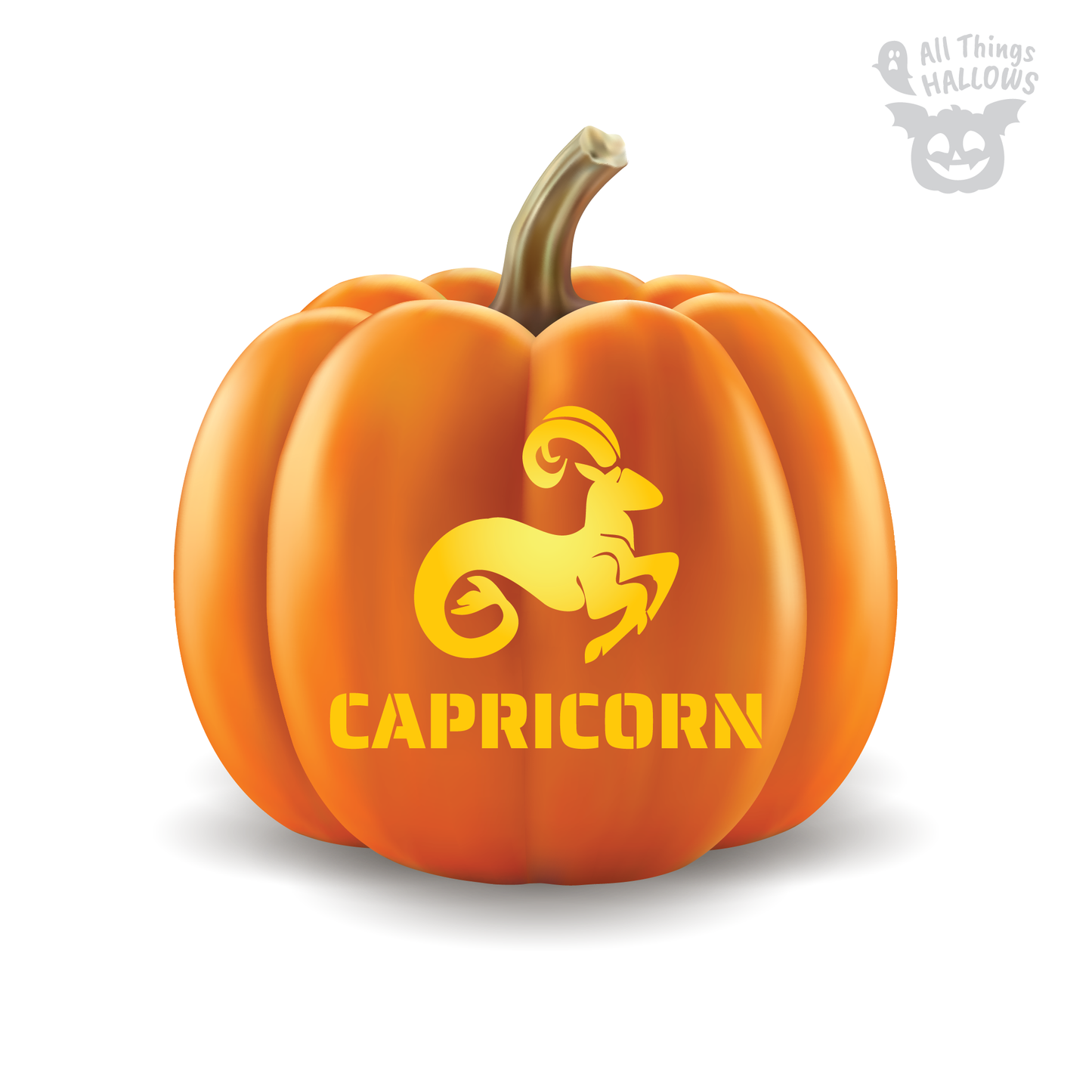 Capricorn Pumpkin Stencil