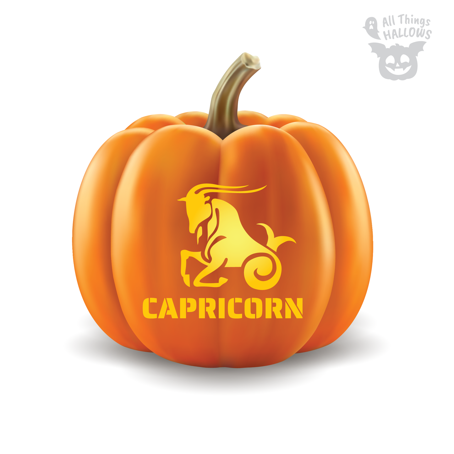 Capricorn Pumpkin Stencil