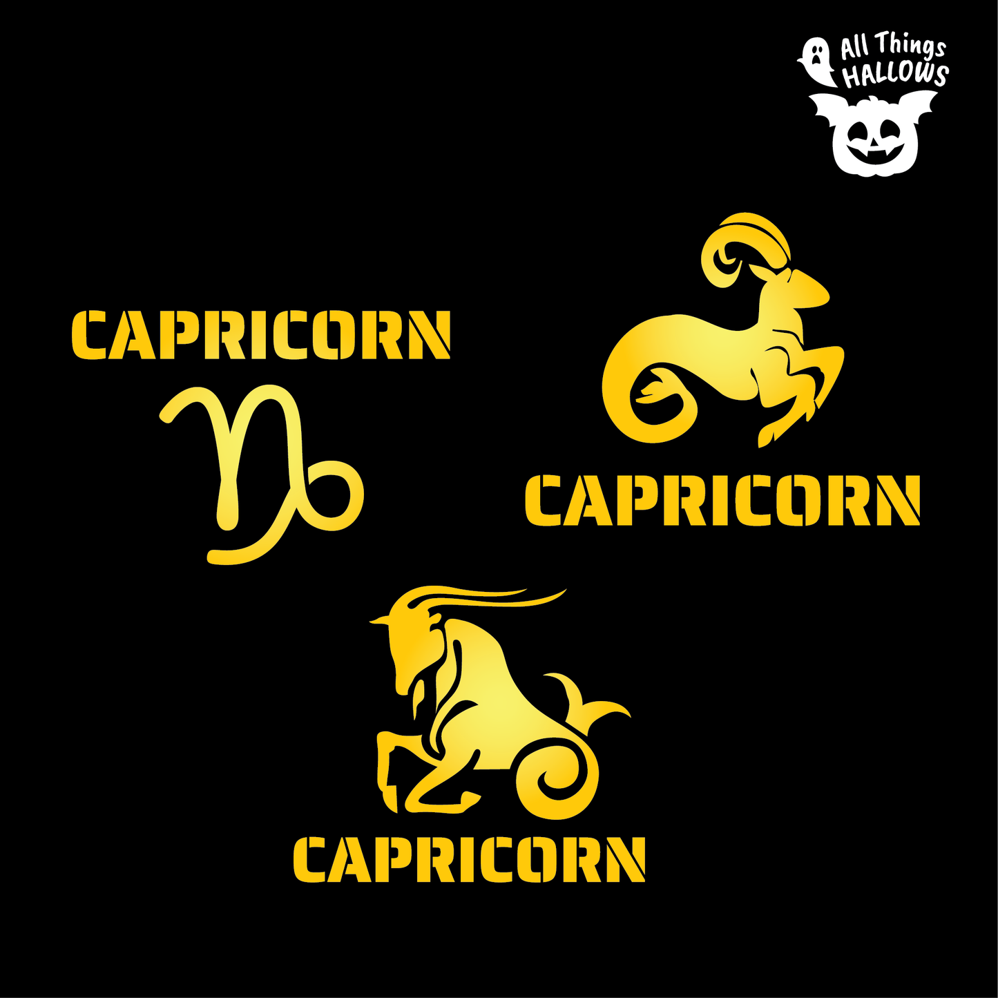 Capricorn Pumpkin Stencil