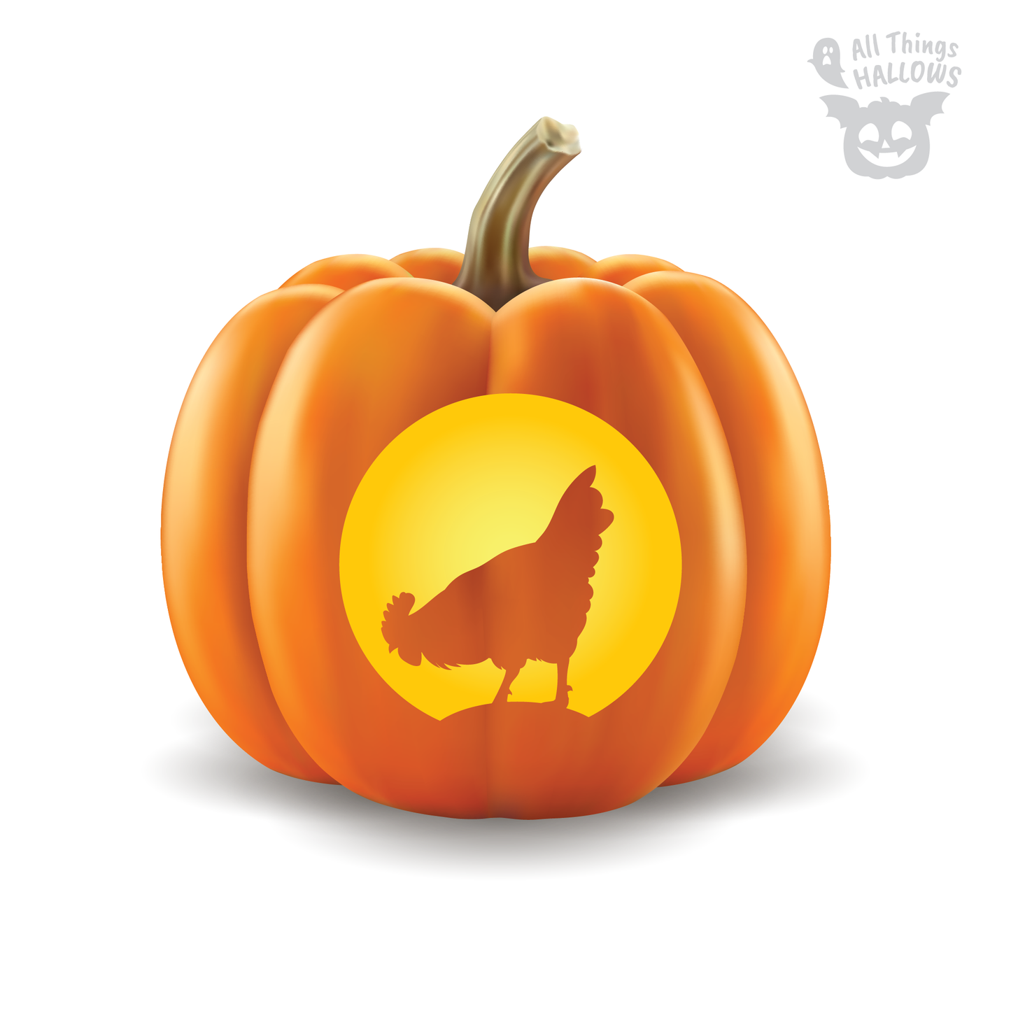 Chicken Pumpkin Stencil