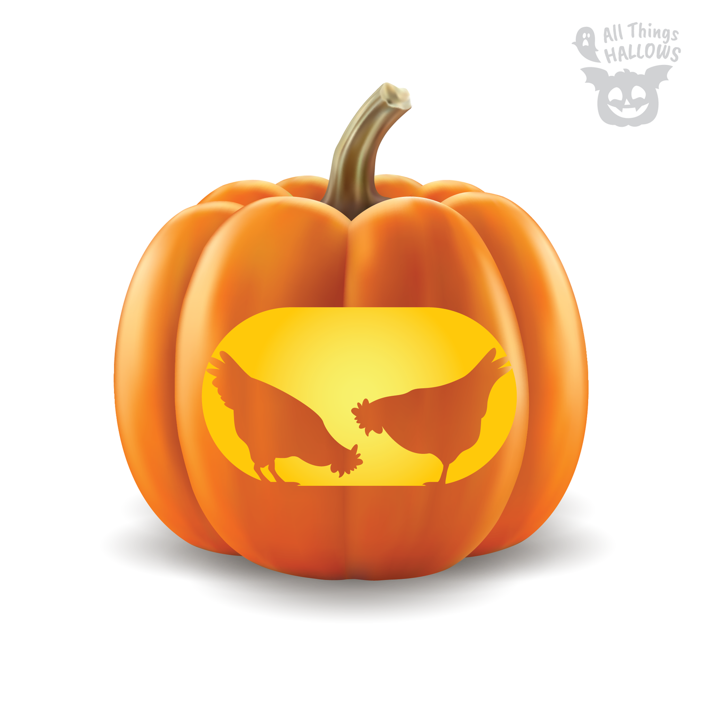 Chicken Pumpkin Stencil