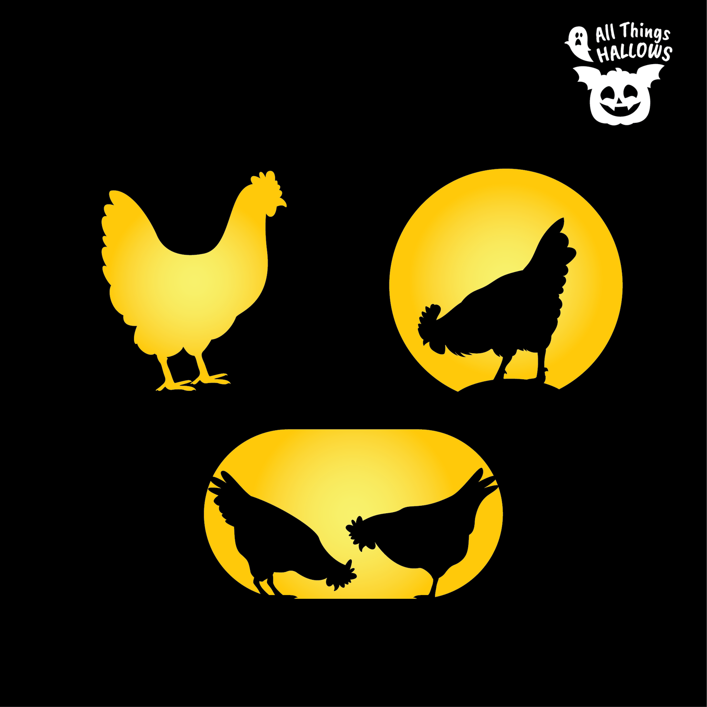 Chicken Pumpkin Stencil