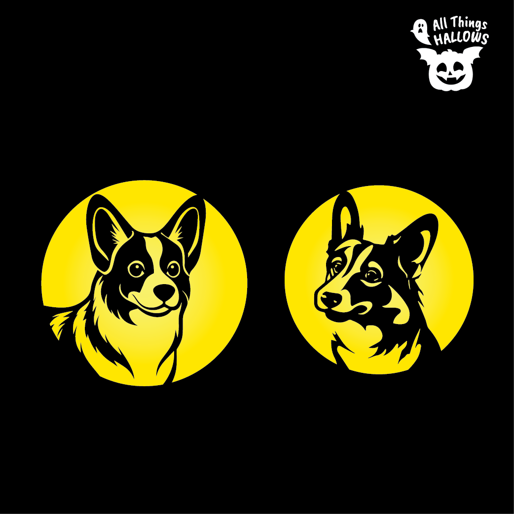 Corgi Pumpkin Stencil