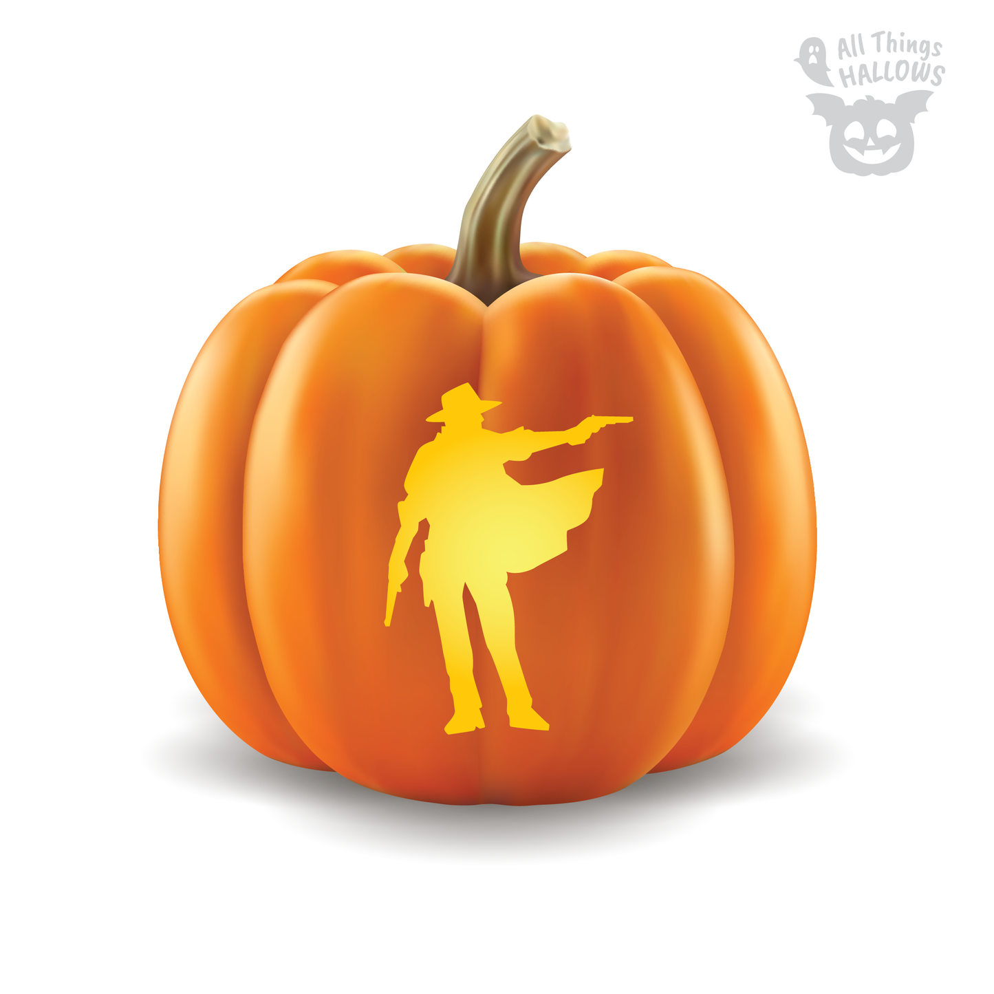Cowboy Pumpkin Stencil