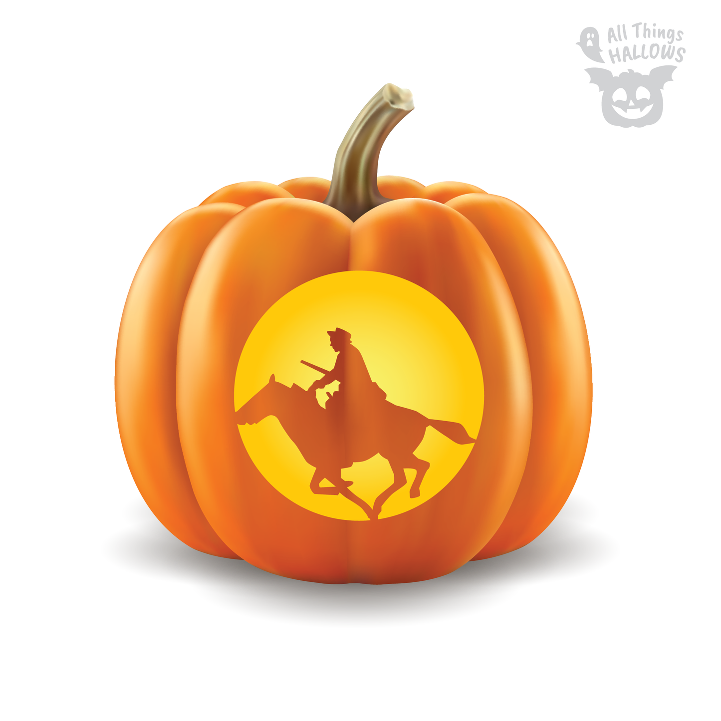 Cowboy Pumpkin Stencil