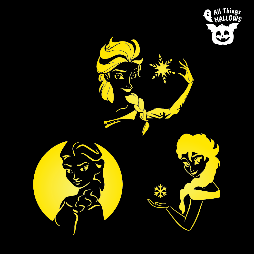 Elsa Pumpkin Stencil