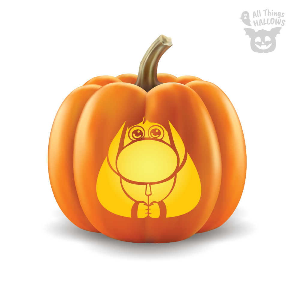 Inside Out 2: Embarrassment Pumpkin Stencil