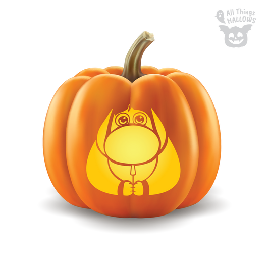 Inside Out 2: Embarrassment Pumpkin Stencil