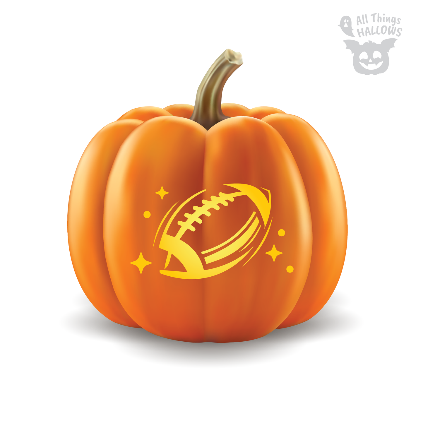 Football Pumpkin Stencil