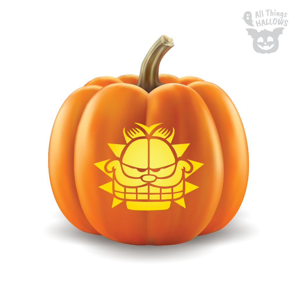 Garfield Pumpkin Stencil