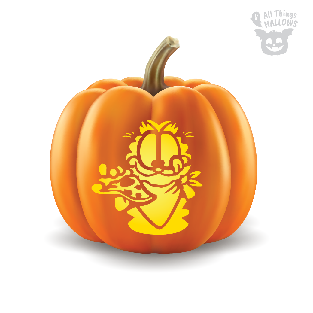 Garfield Pumpkin Stencil