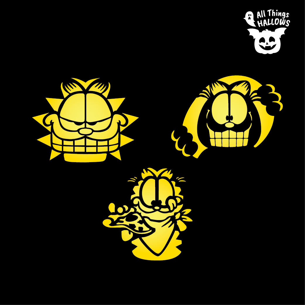 Garfield Pumpkin Stencil