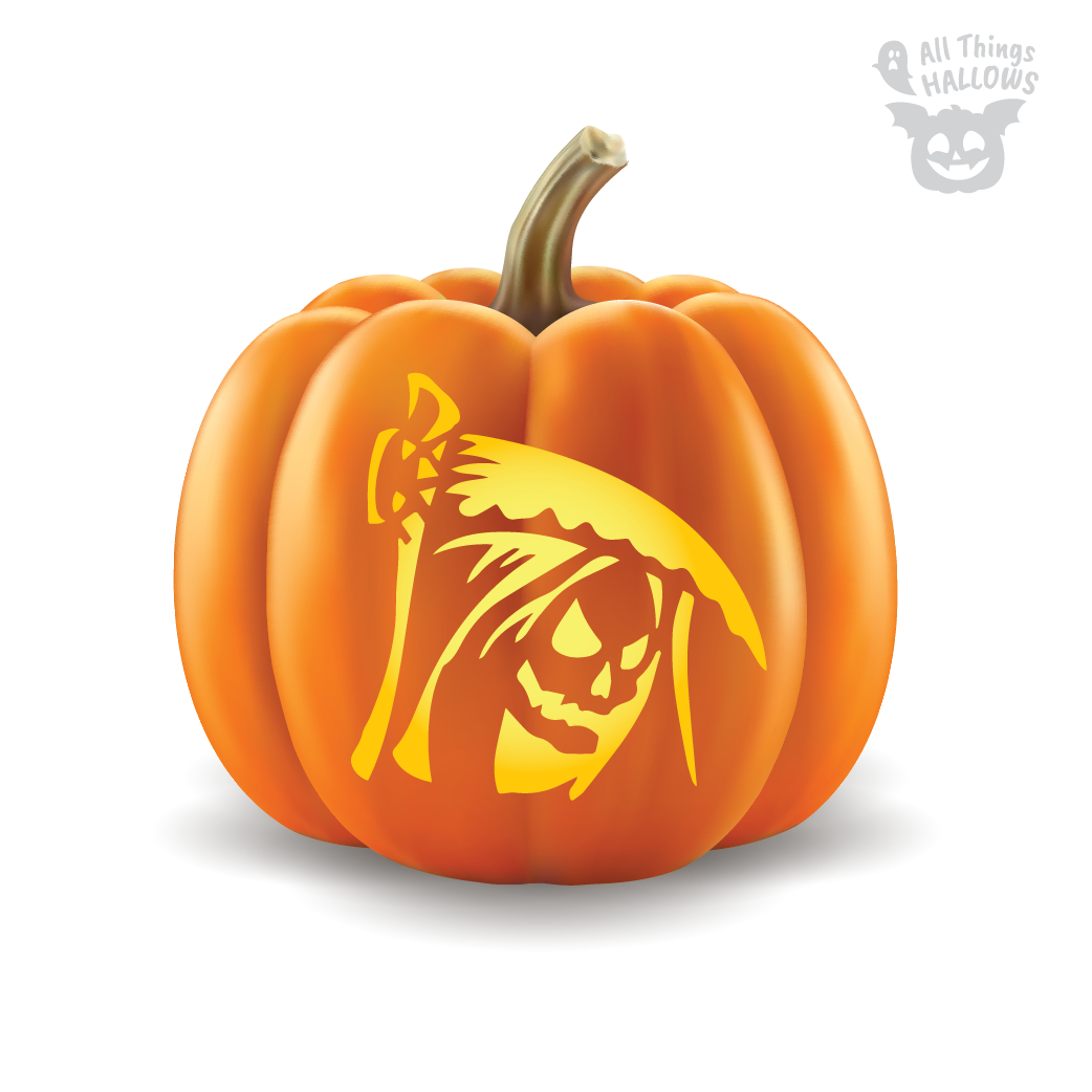Grim Reaper Pumpkin Stencil AllThingsHallows