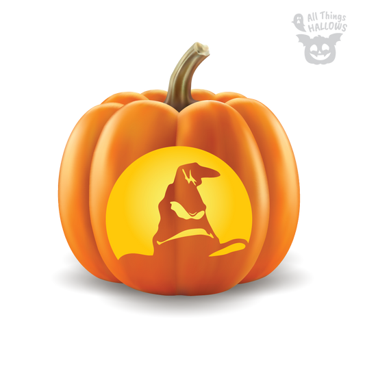Sorting Hat Pumpkin Stencil
