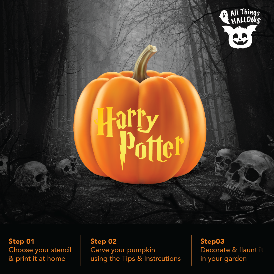 Harry Potter Logo Pumpkin Stencil