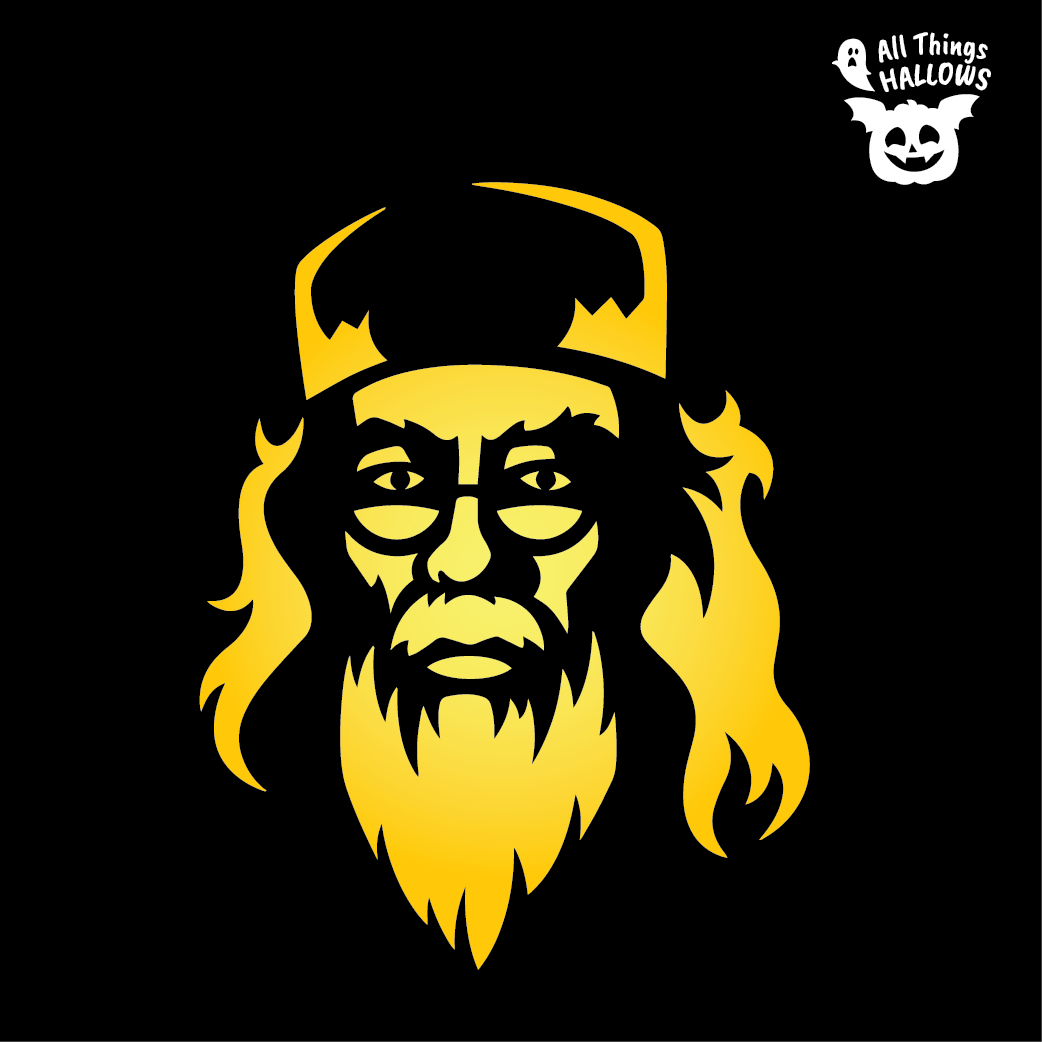 Dumbledore Pumpkin Stencil