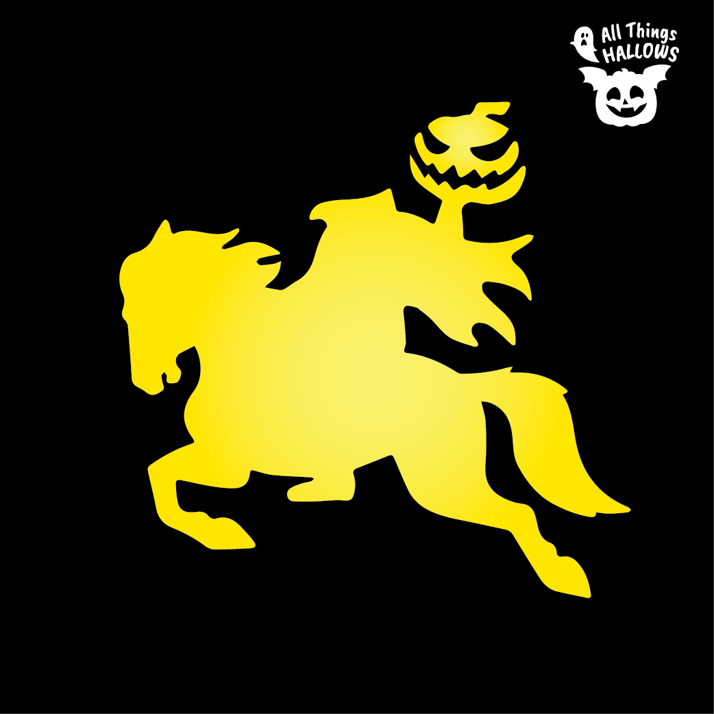 Headless Horseman Pumpkin Stencil