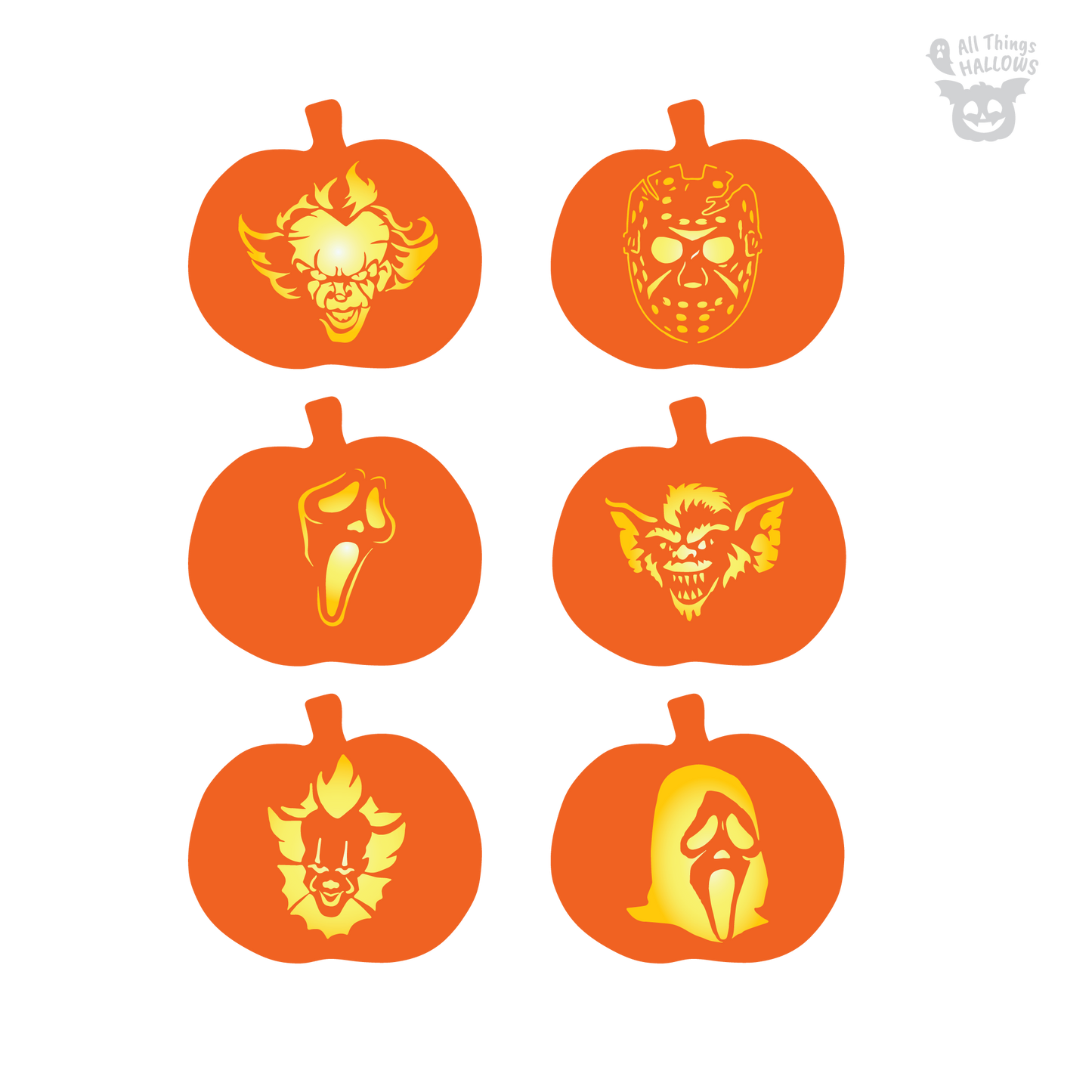 Horror Movie Pumpkin Stencils