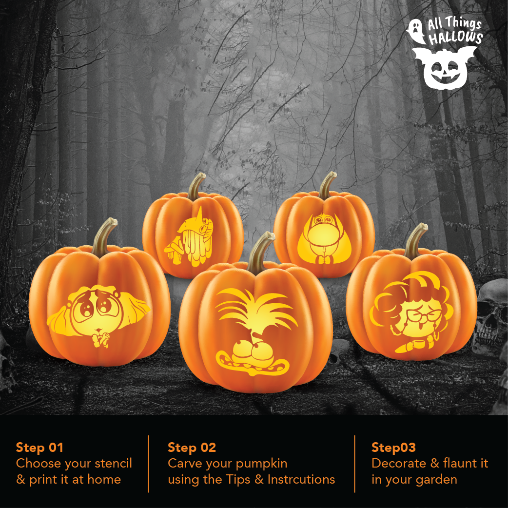 Inside Out 2 Pumpkin Stencil