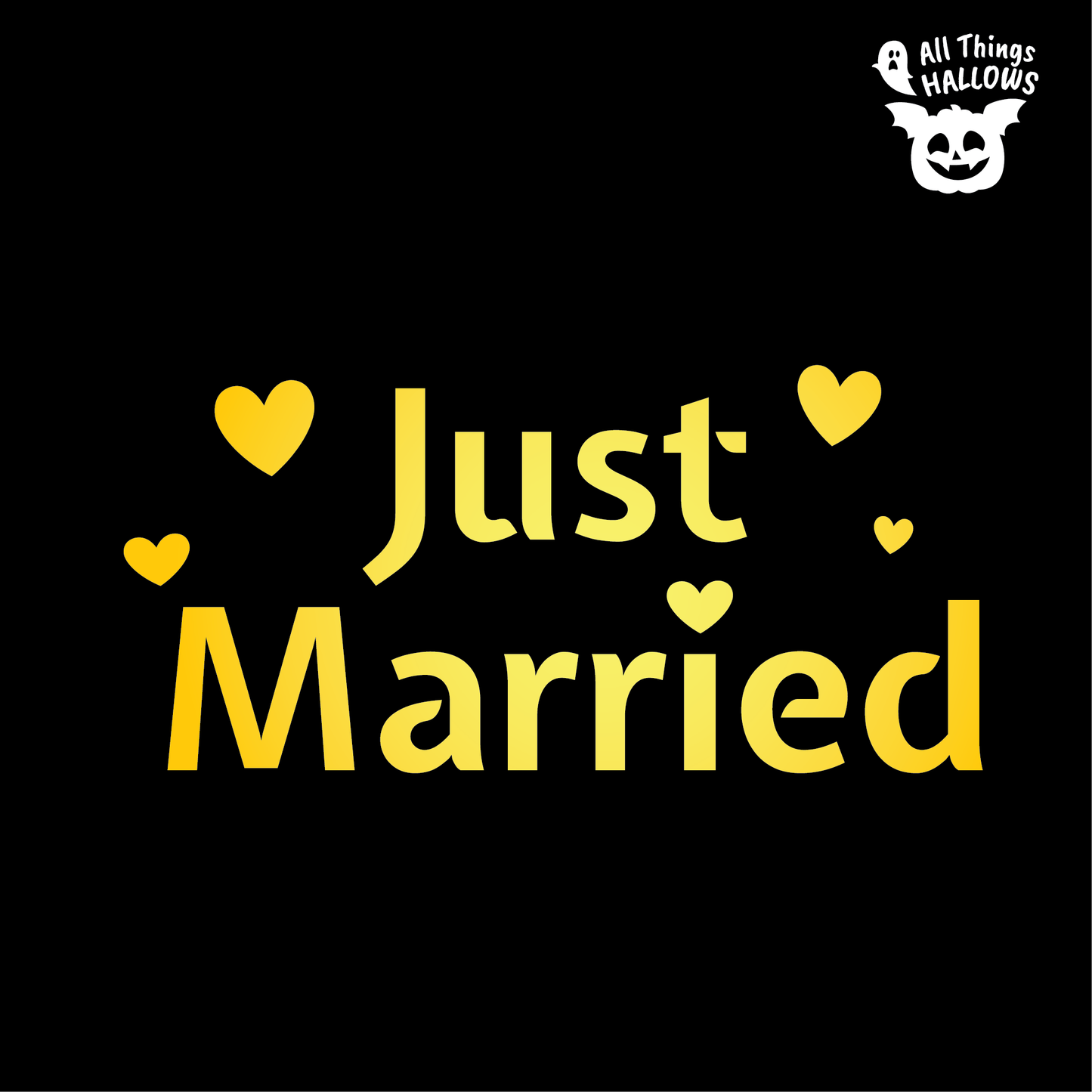 Just Married Pumpkin Stencil