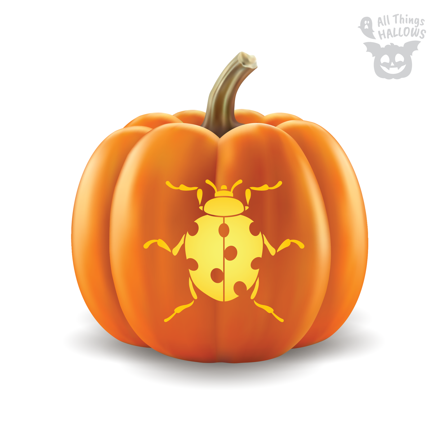 Ladybug Pumpkin Stencil