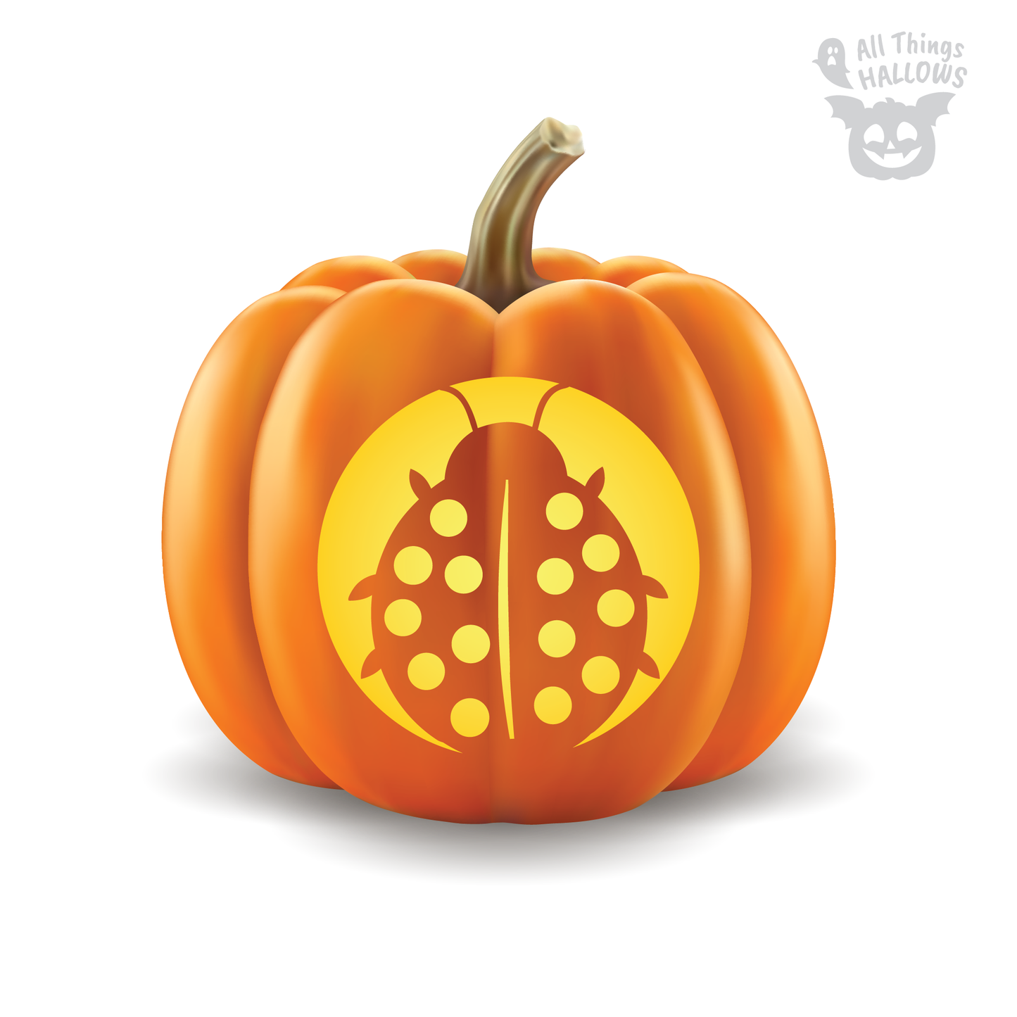 Ladybug Pumpkin Stencil