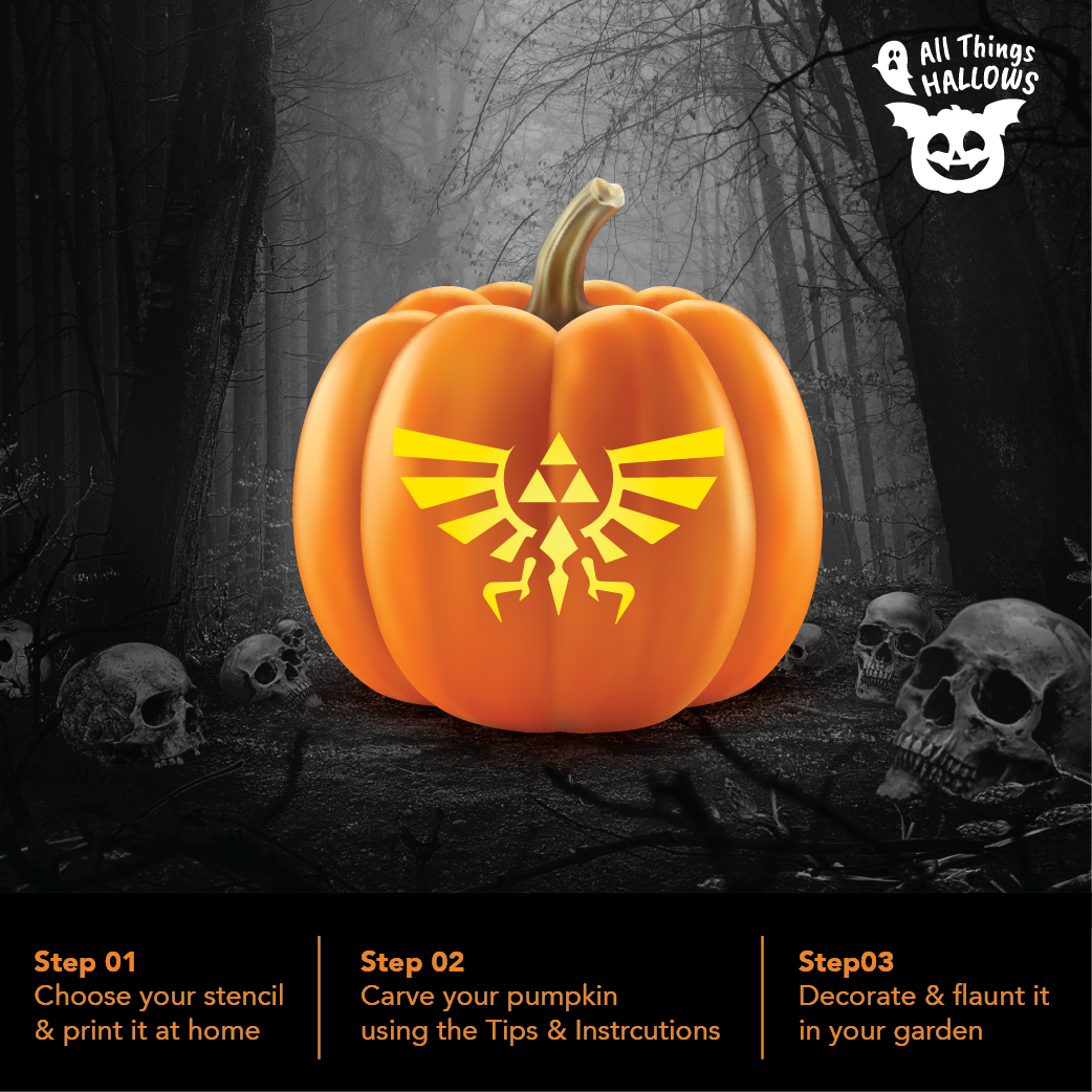 Legend of Zelda Pumpkin Stencil