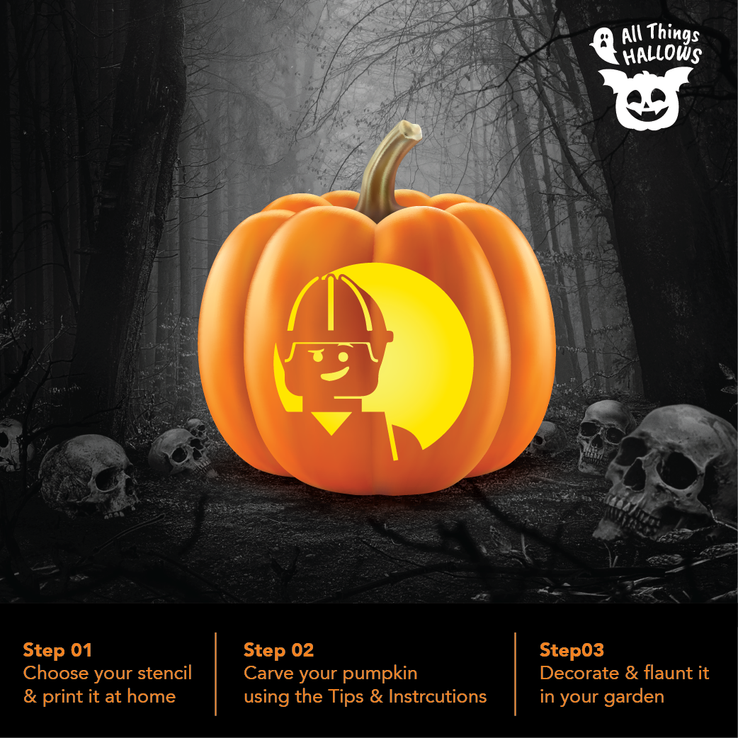 Lego Pumpkin Stencil
