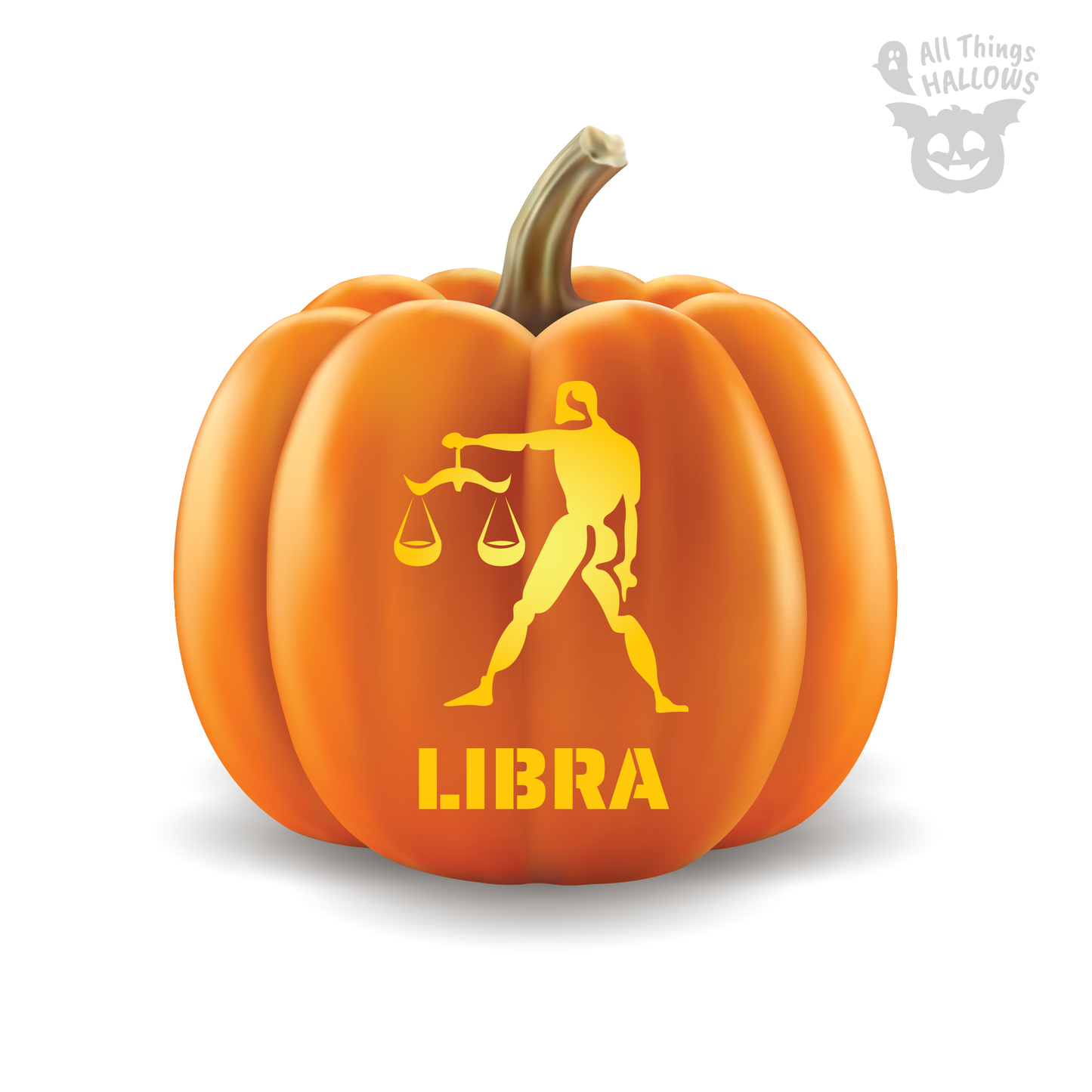 Libra Pumpkin Stencil
