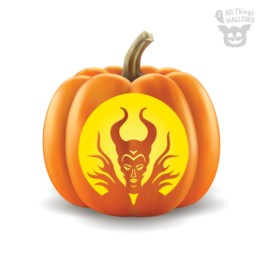 Maleficent Pumpkin Stencil
