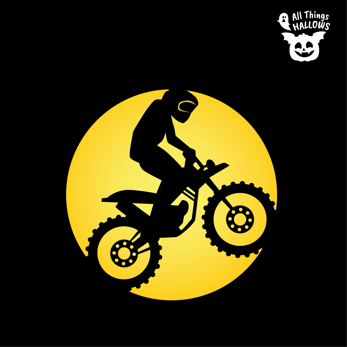 Motocross Pumpkin Stencil