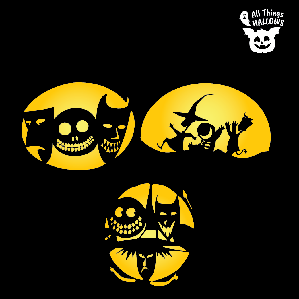 Lock Shock and Barrel Pumpkin Stencil