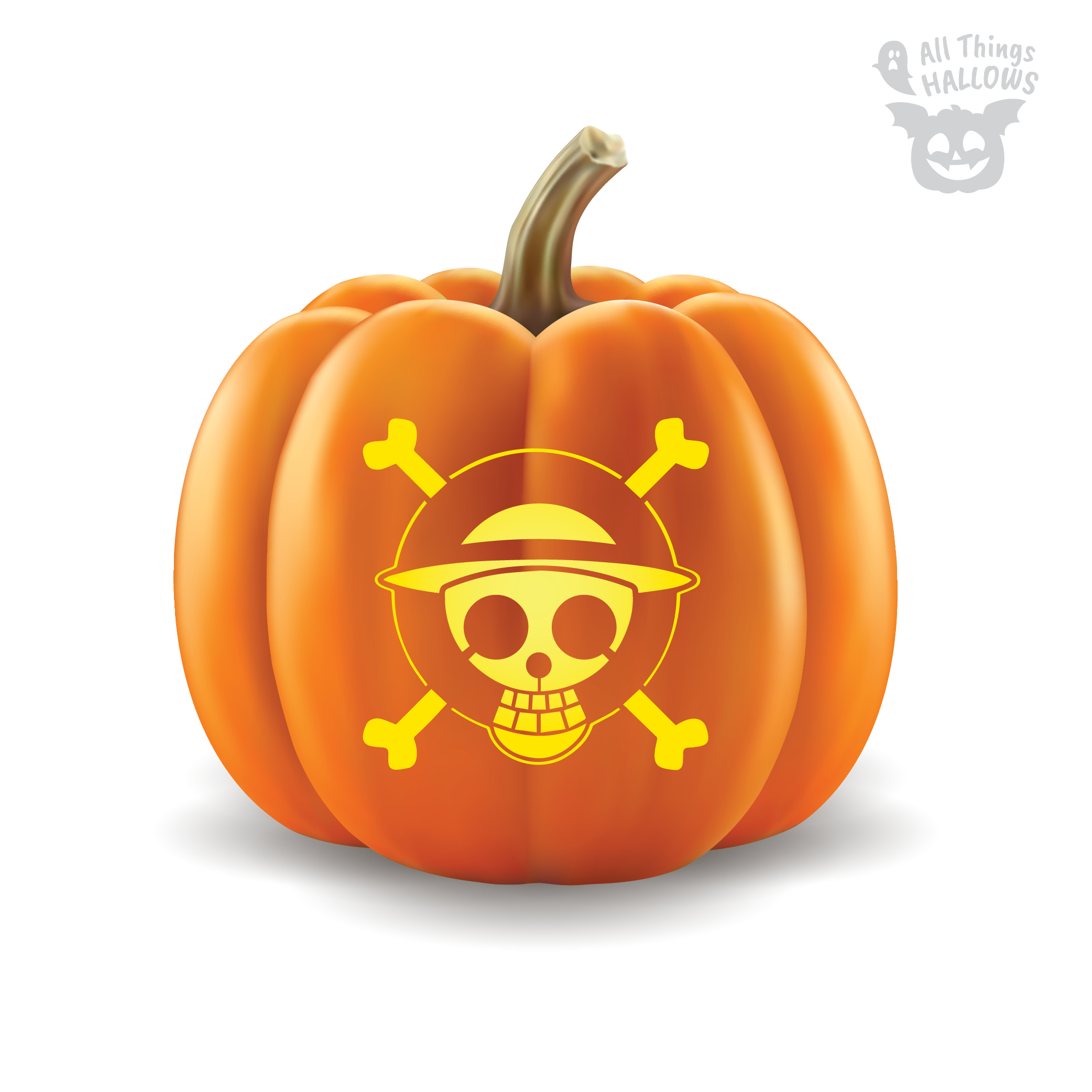 One Piece Pumpkin Stencil (Anime Halloween)