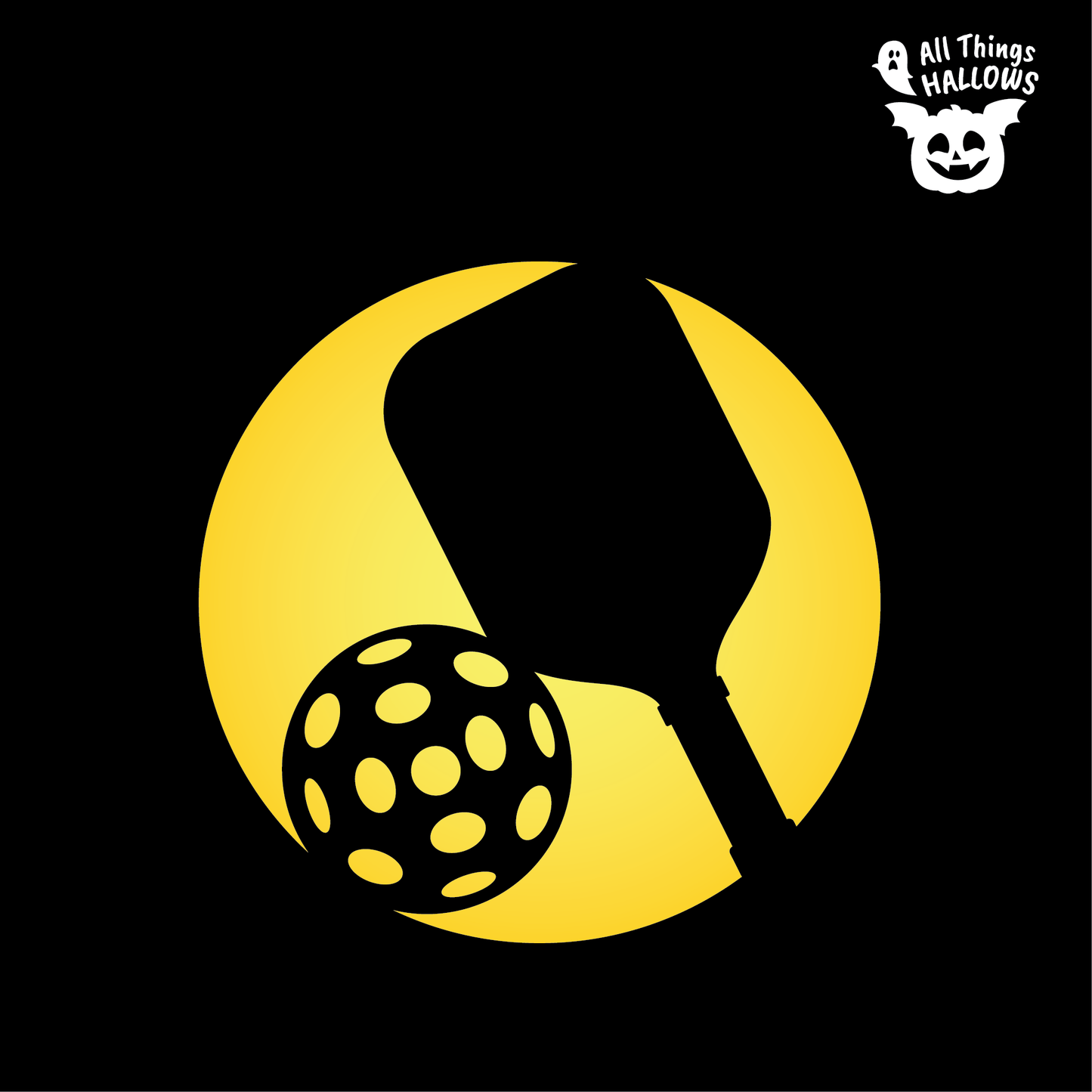 Pickleball Pumpkin Stencil
