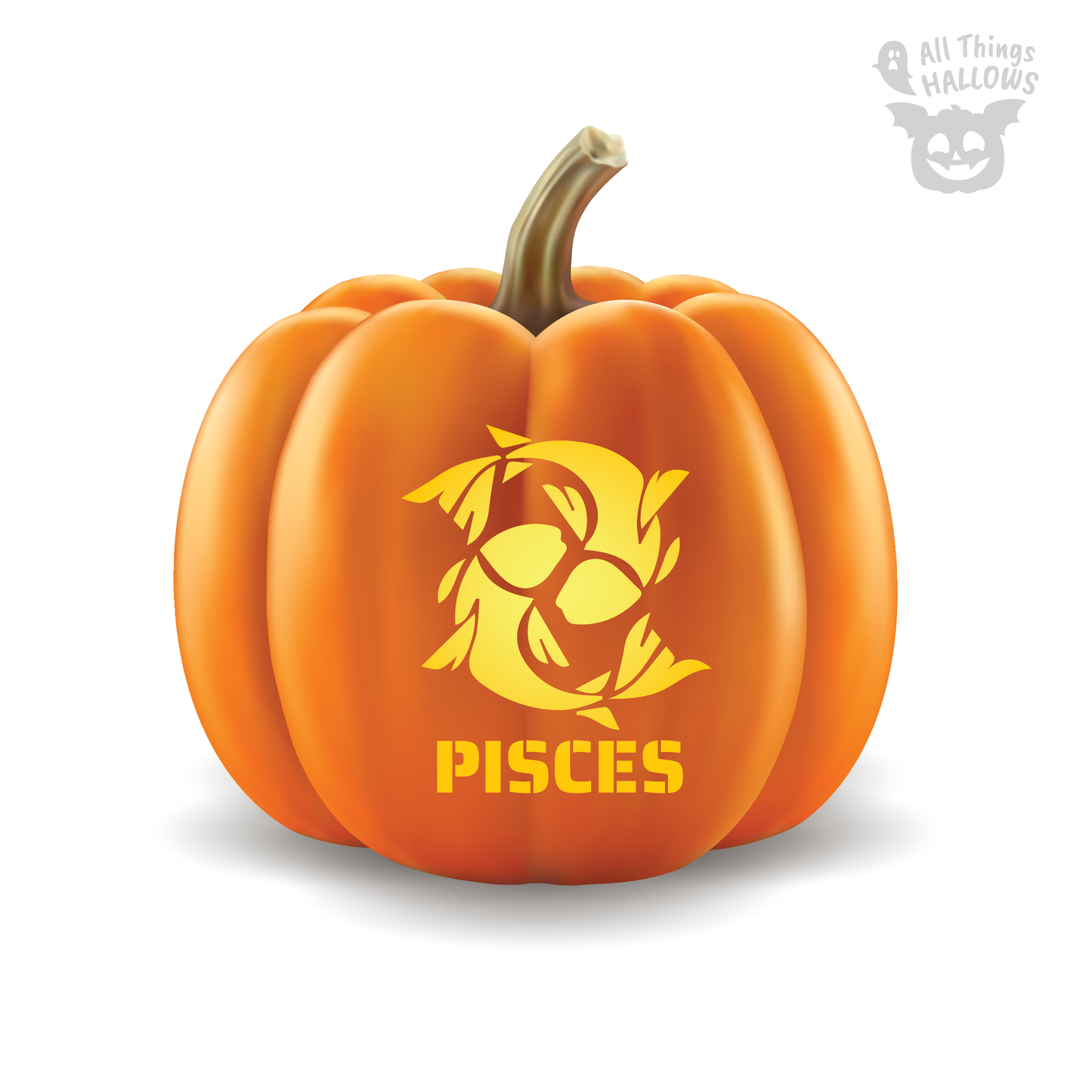 Pisces Pumpkin Stencil