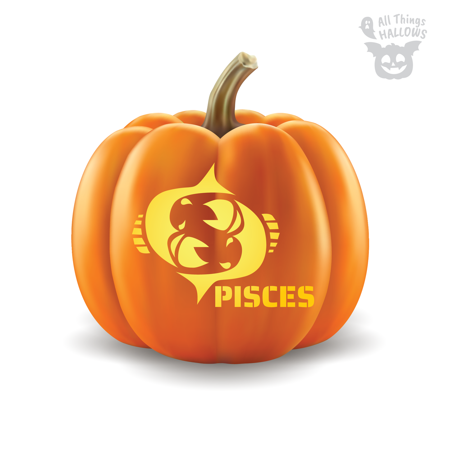 Pisces Pumpkin Stencil
