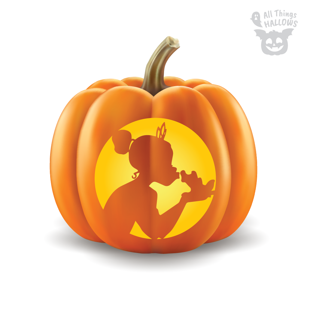 Princess and the Frog Pumpkin Stencil