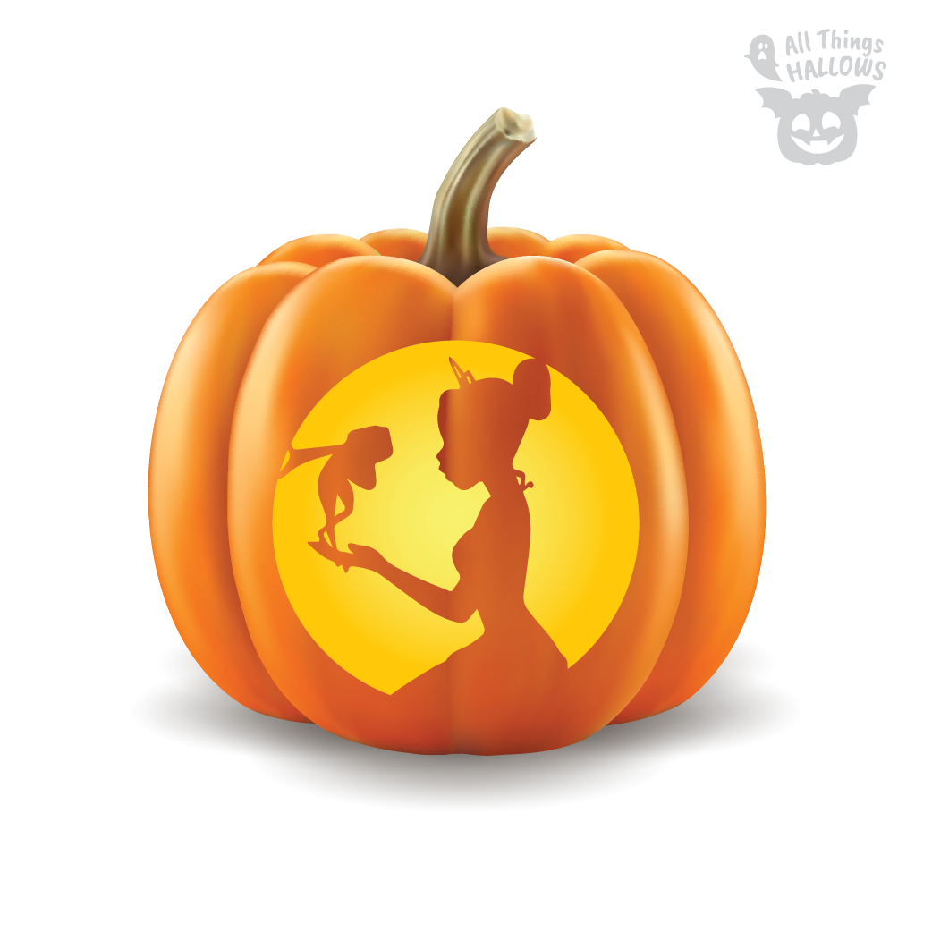 Princess and the Frog Pumpkin Stencil