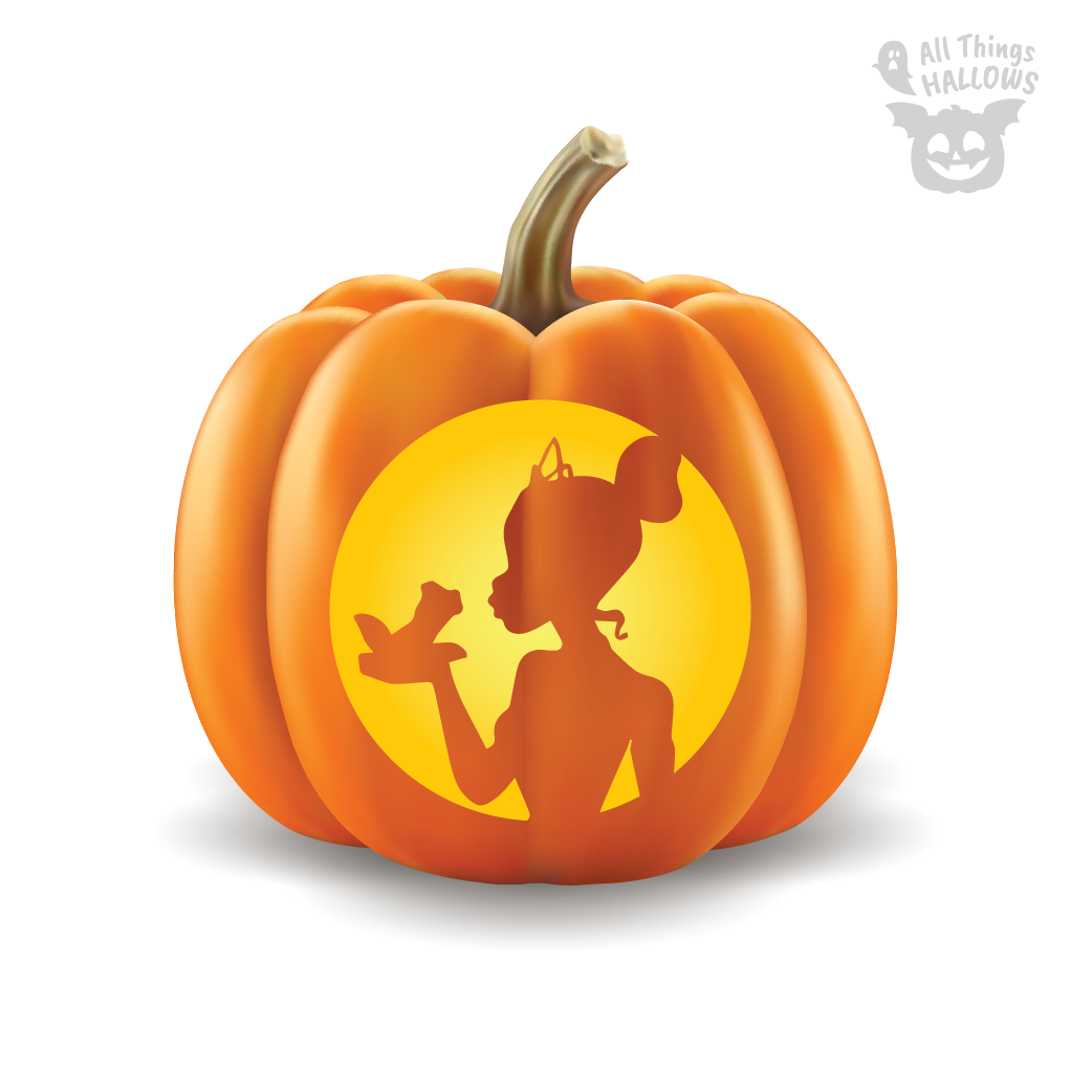 Princess and the Frog Pumpkin Stencil