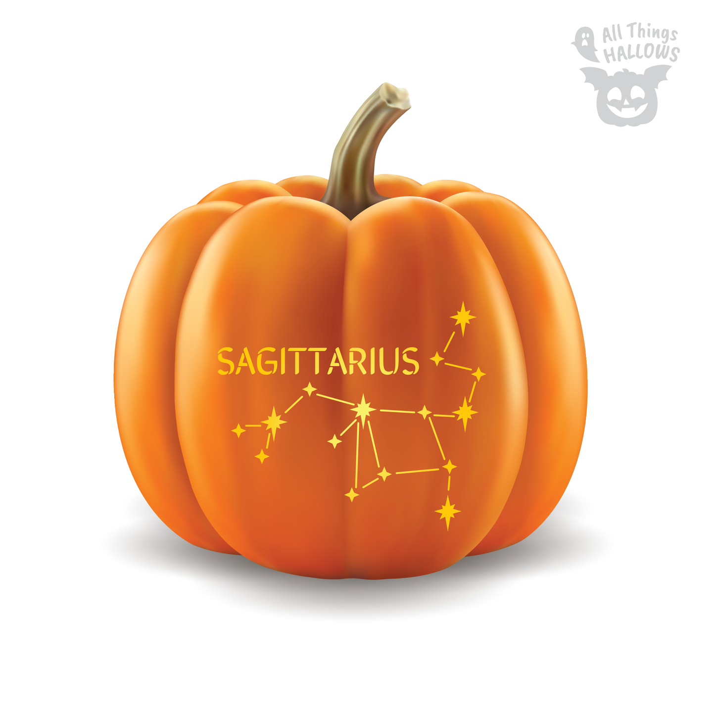 Zodiac Constellations Pumpkin Stencil