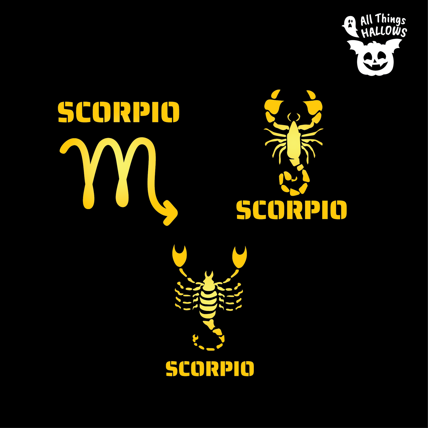Scorpio Pumpkin Stencil