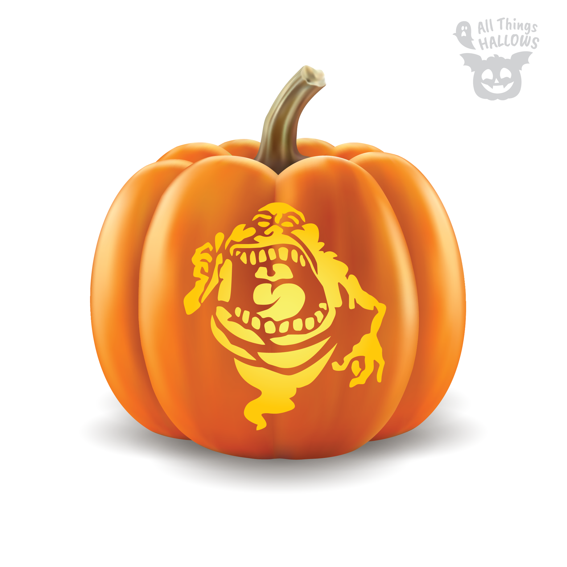 Slimer Pumpkin Stencil